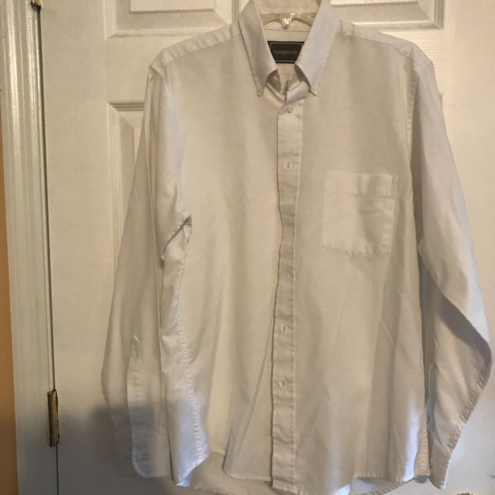 🔥Men’s button down white dress shirt